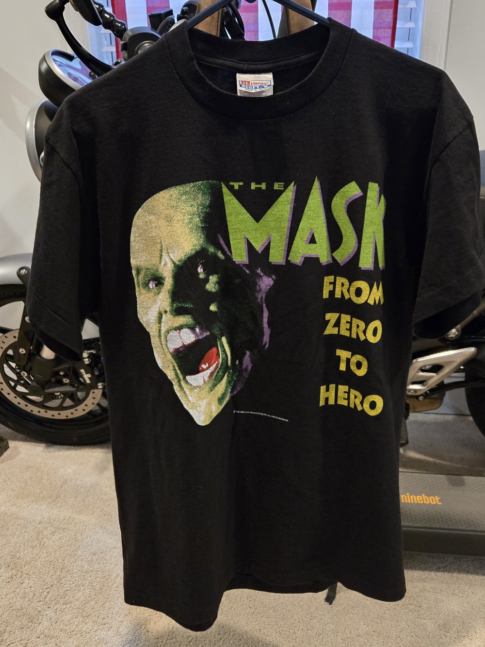 RARE🔥🔥🔥Vintage 1994 "The Mask" movie promo t-shirt From Zero to Hero